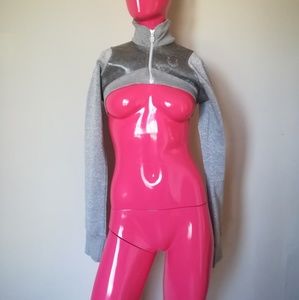 Cyberdog Gray Glittery Long-Sleeved Shrug